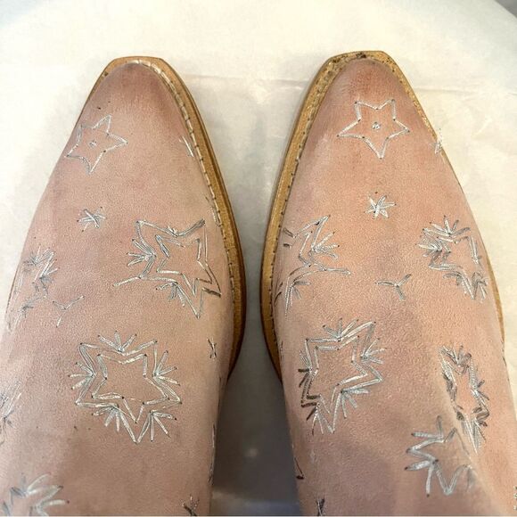 Free People Suede Embroidered Bowers Boots In Perfect Pink Size 7.5 (38) NIB - Picture 12 of 16